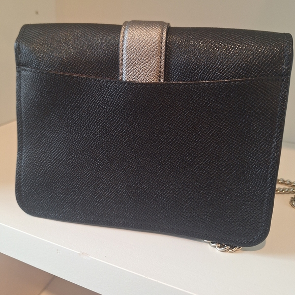 EUC Coach Black Gunmetal Bowery Crossbody w/ Multicolored Jewel-Accented Buckle - Picture 3 of 5